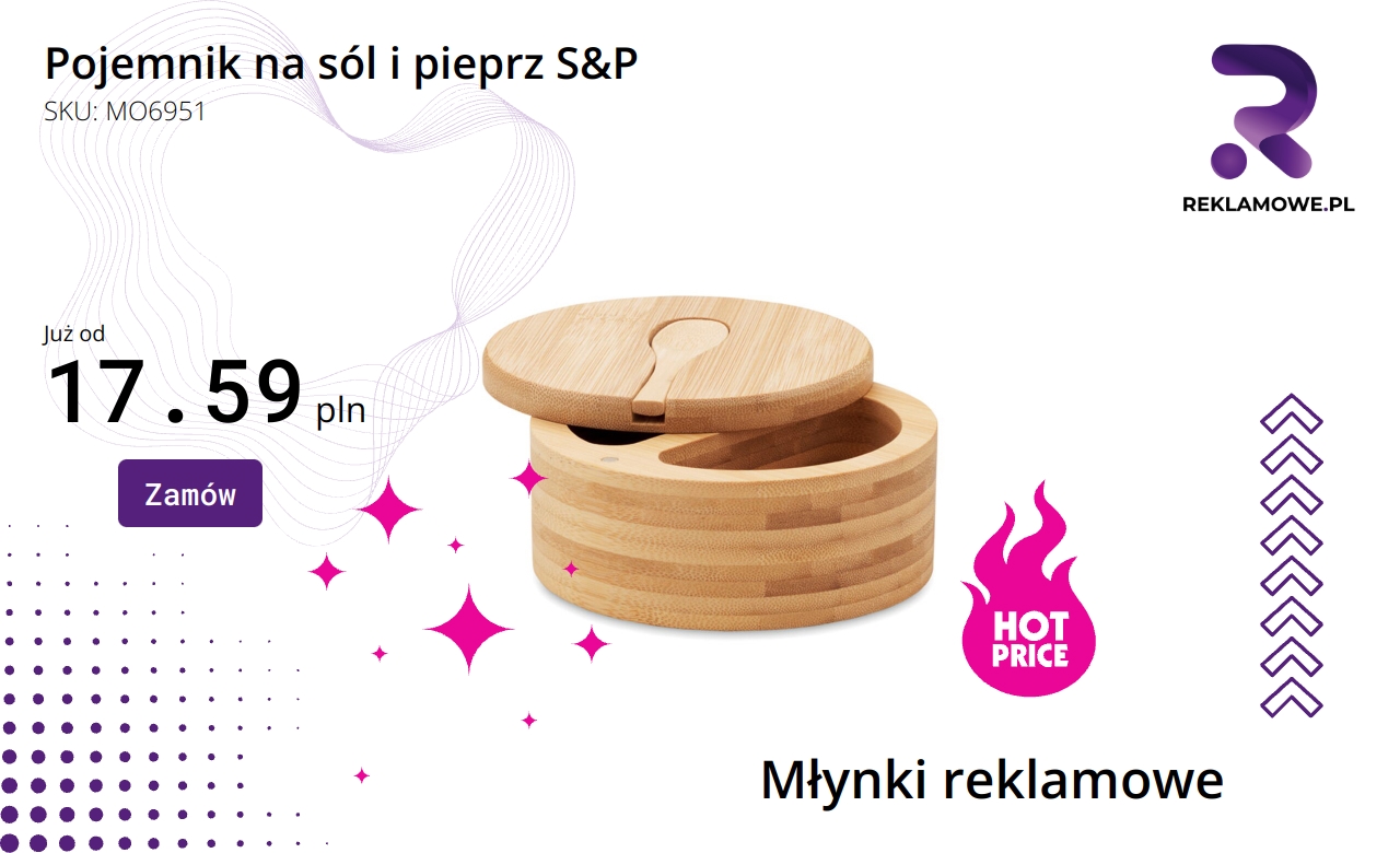 Stylowy pojemnik na sól i pieprz S&P