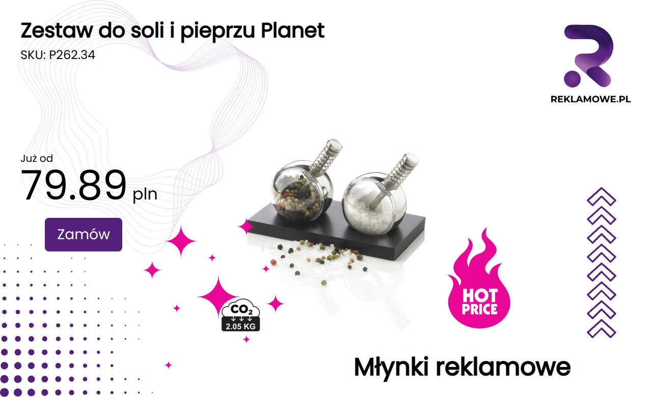 Zestaw do soli i pieprzu Planet w nowoczesnym stylu