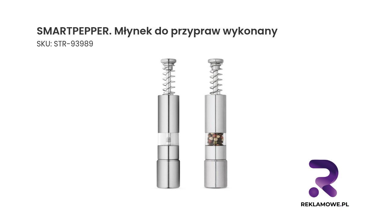 SMARTPEPPER młynek do przypraw wykonany – nowoczesny młynek do pieprzu i soli
