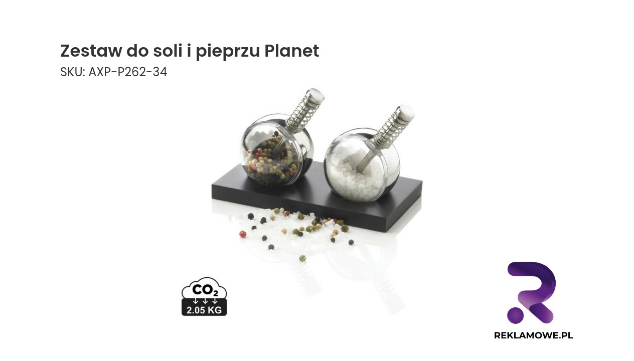 Zestaw do soli i pieprzu Planet w stylowym designie